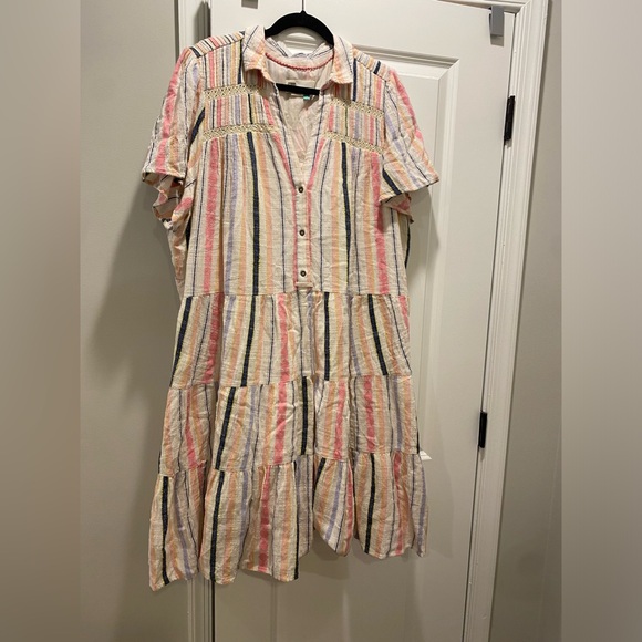 Anthropologie Dresses & Skirts - Anthropologie Linen Striped Dress